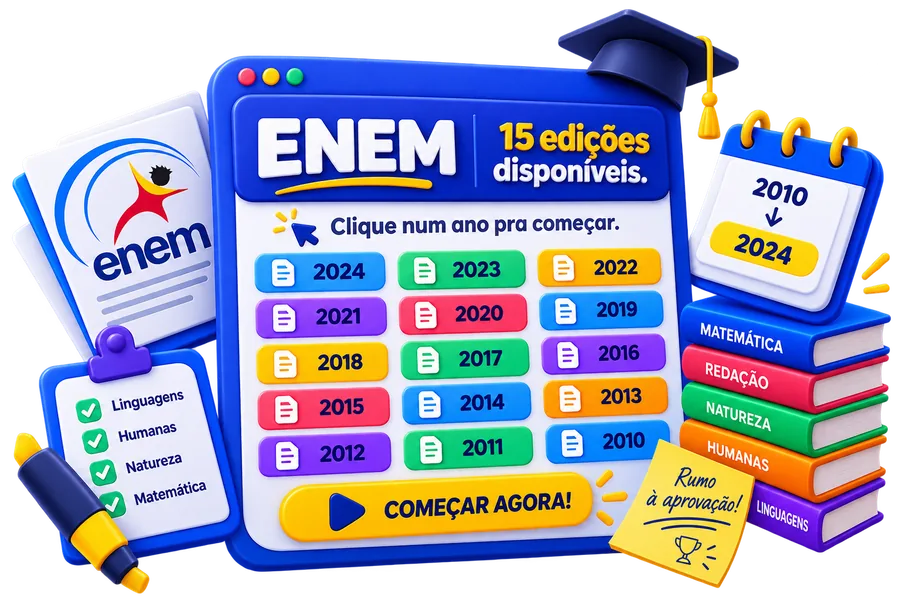 15 edições do ENEM disponíveis