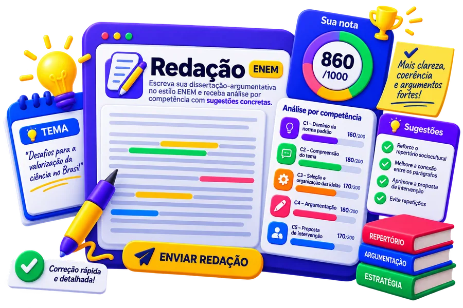 Redação corrigida com IA